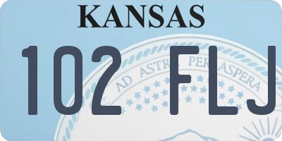 KS license plate 102FLJ