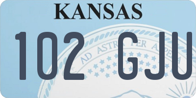 KS license plate 102GJU