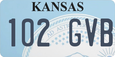 KS license plate 102GVB