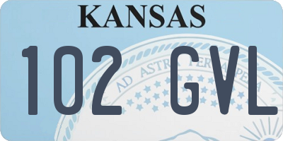 KS license plate 102GVL
