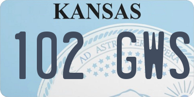 KS license plate 102GWS