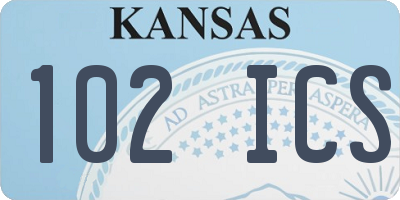 KS license plate 102ICS