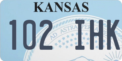 KS license plate 102IHK
