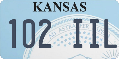 KS license plate 102IIL