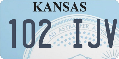 KS license plate 102IJV