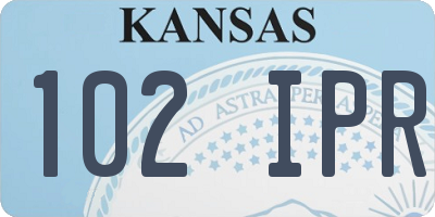KS license plate 102IPR