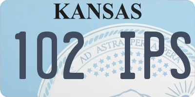KS license plate 102IPS