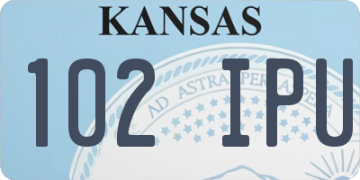 KS license plate 102IPU