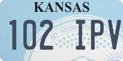KS license plate 102IPV