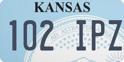 KS license plate 102IPZ
