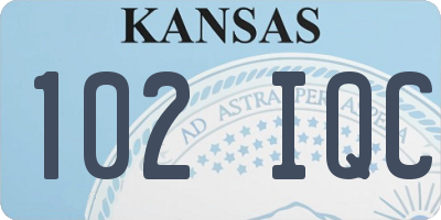 KS license plate 102IQC