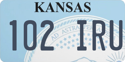 KS license plate 102IRU