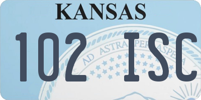 KS license plate 102ISC