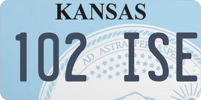 KS license plate 102ISE