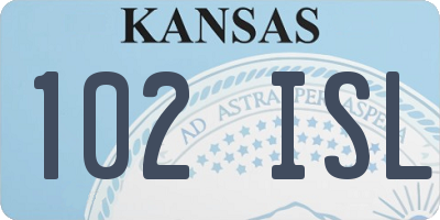 KS license plate 102ISL