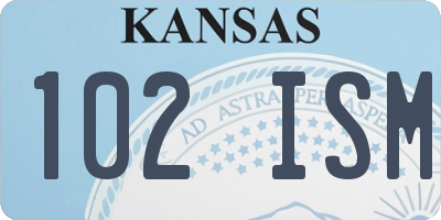 KS license plate 102ISM