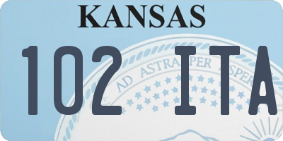 KS license plate 102ITA