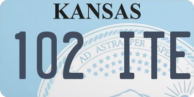 KS license plate 102ITE