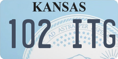 KS license plate 102ITG