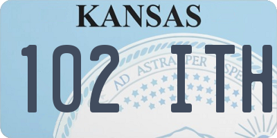 KS license plate 102ITH