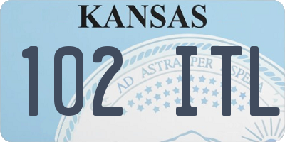 KS license plate 102ITL