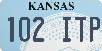 KS license plate 102ITP