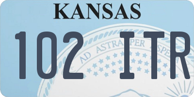 KS license plate 102ITR