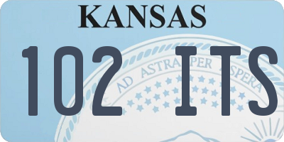 KS license plate 102ITS