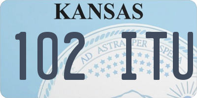 KS license plate 102ITU
