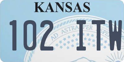 KS license plate 102ITW