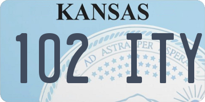 KS license plate 102ITY
