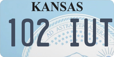 KS license plate 102IUT