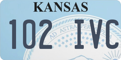 KS license plate 102IVC