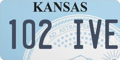 KS license plate 102IVE