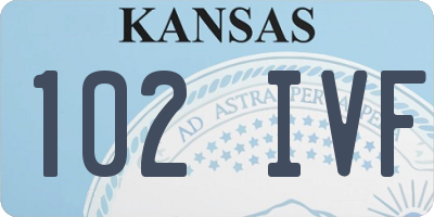 KS license plate 102IVF