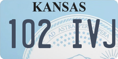 KS license plate 102IVJ