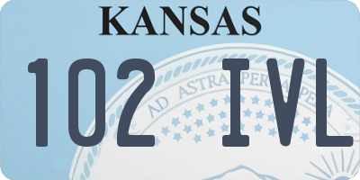 KS license plate 102IVL