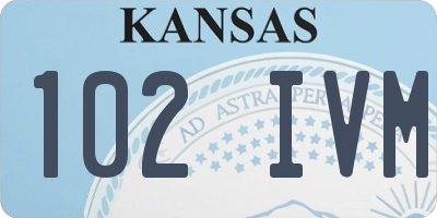 KS license plate 102IVM