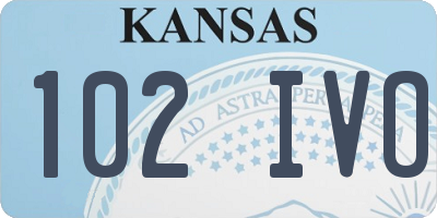 KS license plate 102IVO