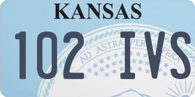 KS license plate 102IVS