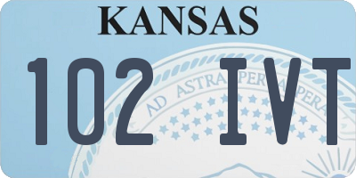 KS license plate 102IVT