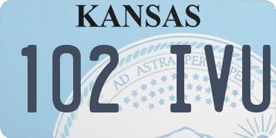 KS license plate 102IVU