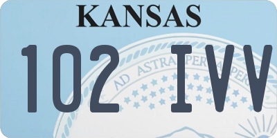 KS license plate 102IVV