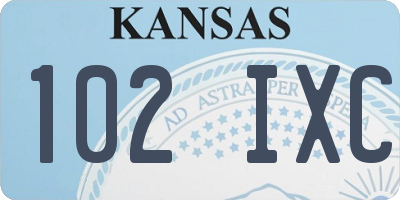 KS license plate 102IXC