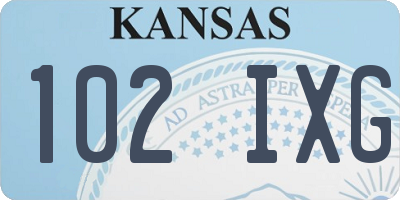 KS license plate 102IXG
