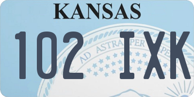 KS license plate 102IXK
