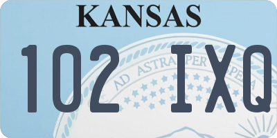 KS license plate 102IXQ