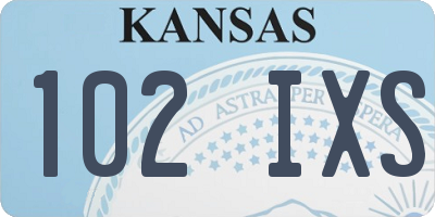 KS license plate 102IXS
