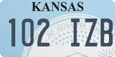 KS license plate 102IZB