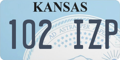 KS license plate 102IZP